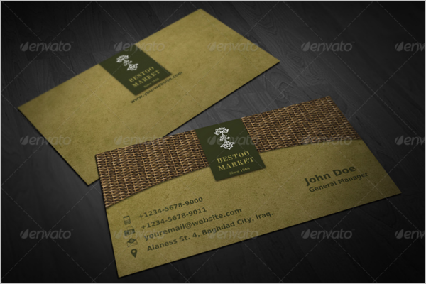 Small Market Business Card Template
