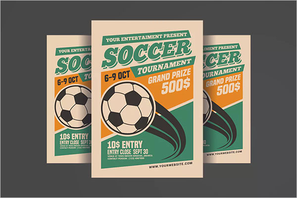 Soccer Tournament Flyer PSD Template