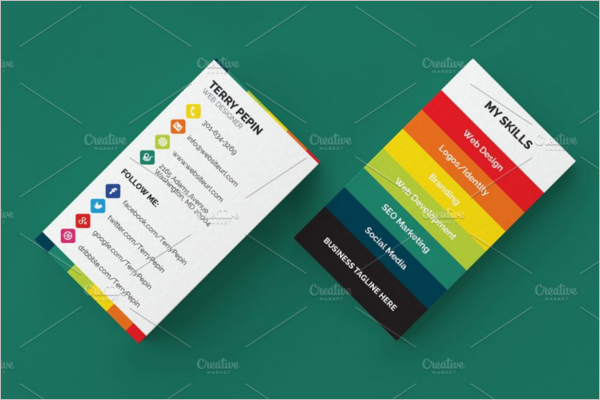 Social Media Business Card Template