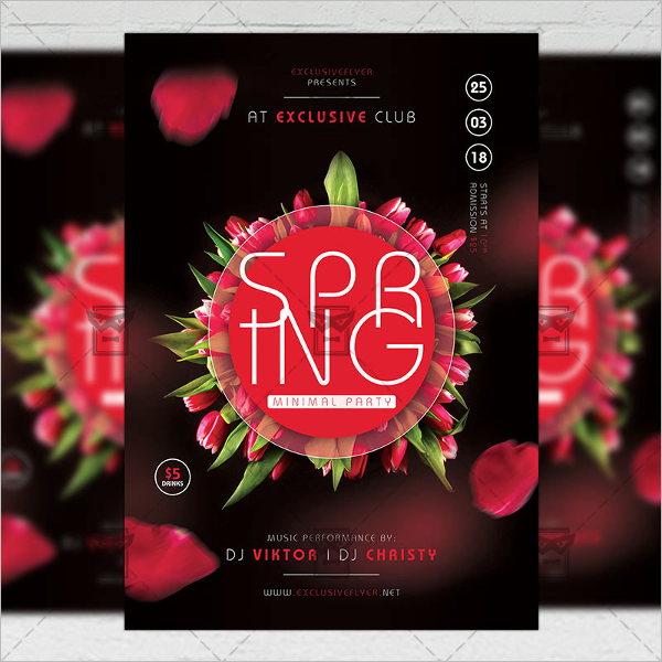 Spring A5 Flyer Template