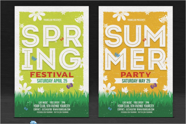 Spring Festival Party Flyer Template