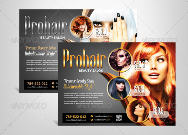 Square Beauty Salon Flyer Template