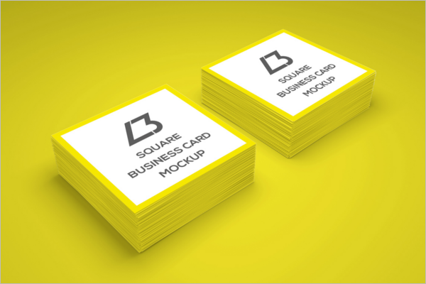 Square Business Card Free Template