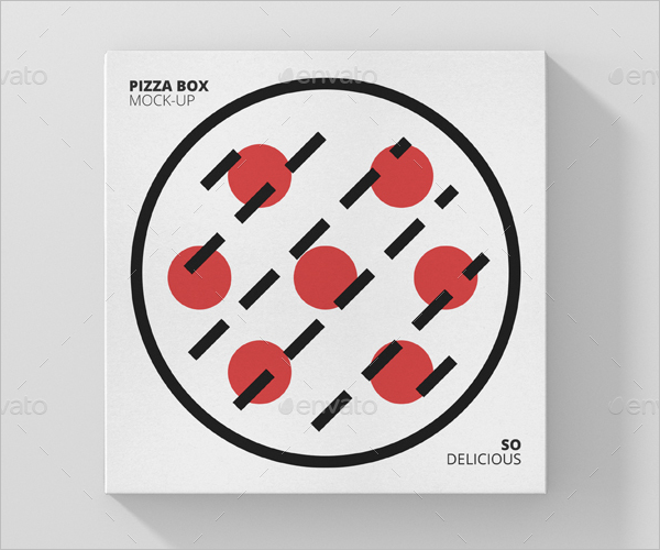 Square Pizza Box Mockup