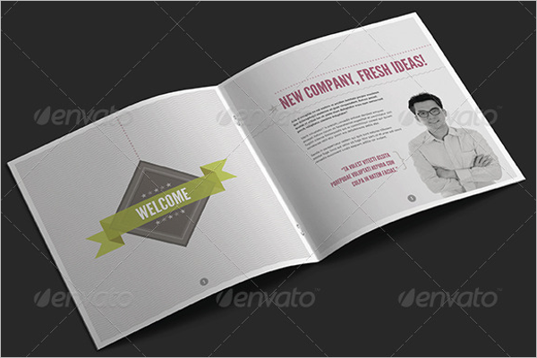Square Retro Brochure Template
