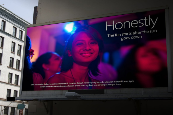 Street Billboard Mockup Design