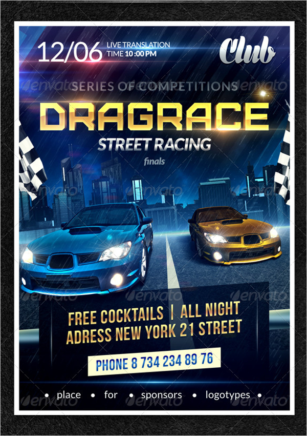 Street Racing Flyer Template