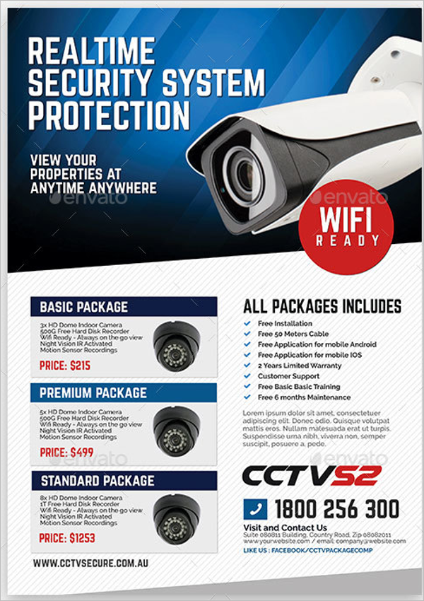 Surveillance Camera Flyer Design Template