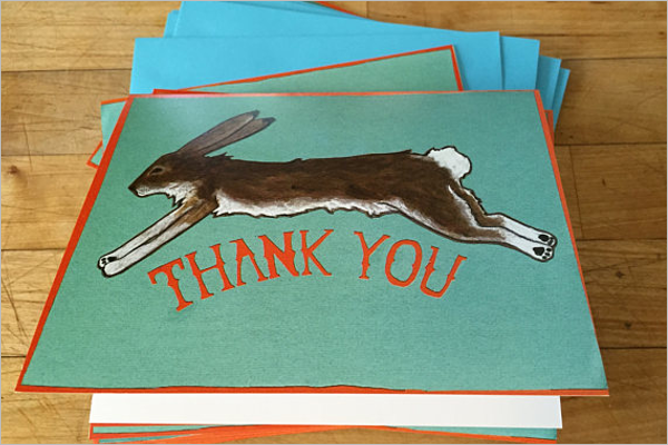 Thank You Card Vector Template