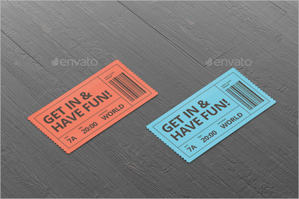Ticket Mockup Set Design