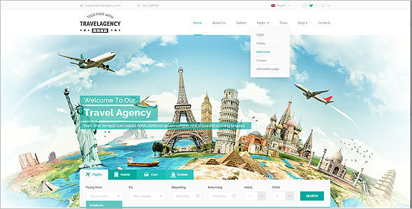 Travel Bootstrap Design Template