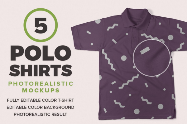 Trendy Polo t-Shirt Mockup