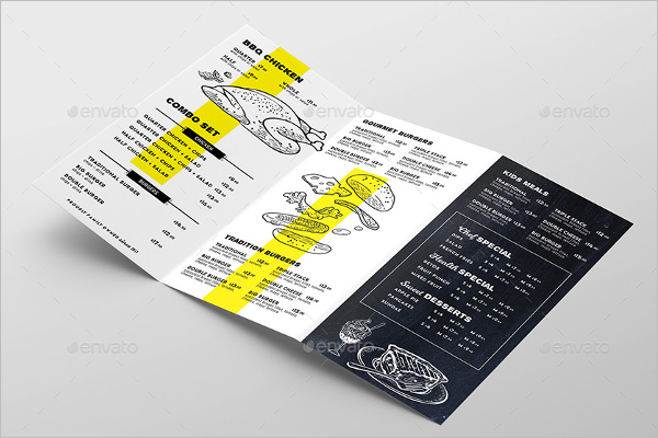 Tri-Fold Menu Template