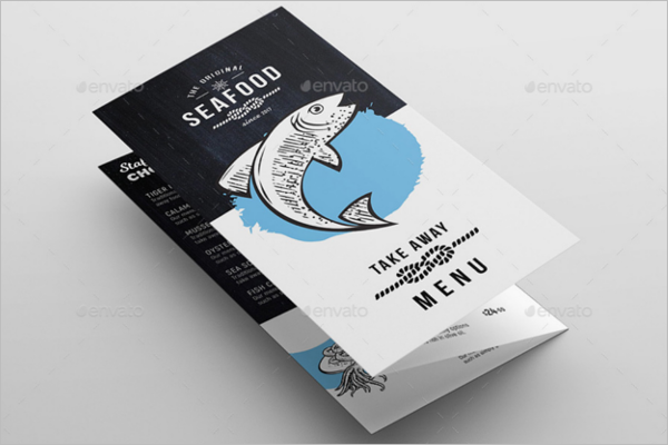 Tri-Fold Seafood Menu Template