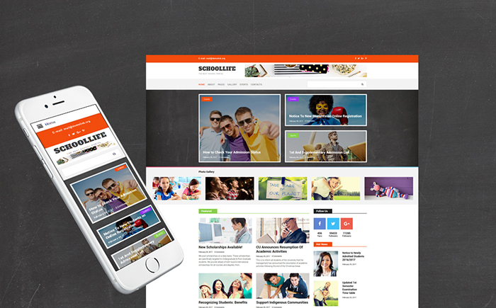 School Blog Joomla Template