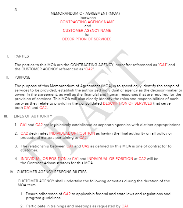 Agency Memorandum Template