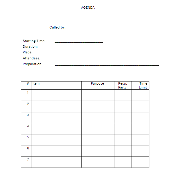 18+ Company Meeting Agenda Templates Free Excel, Doc Formats