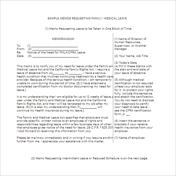 Medical Leave Request Letter Template
