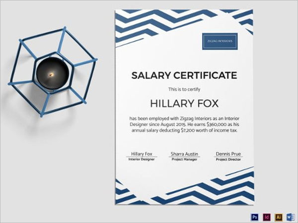 Simple Salary Certificate Template