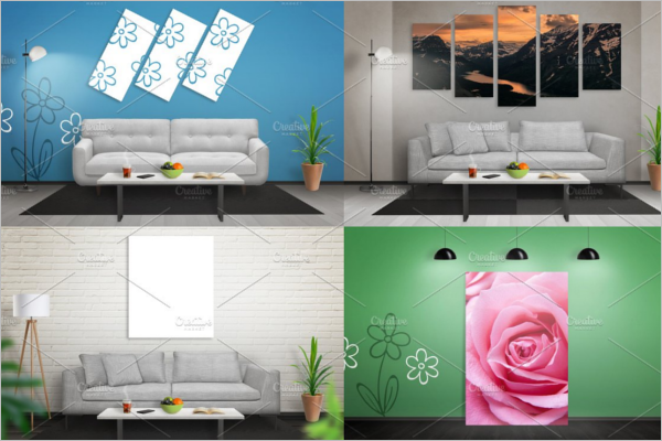 Wall Mockup Design Template