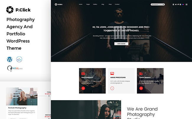 PClick Photography WordPress Theme