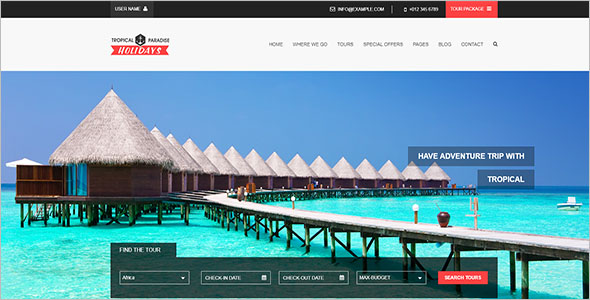 Attractive Travel HTML template