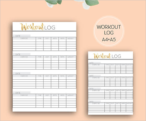 25+ Printable Workout Log Templates Free Excel, PDF, Word Formats