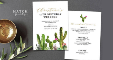 Birthday Itinerary Templates