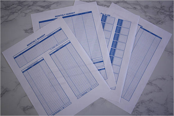 Blank Student Budget Template