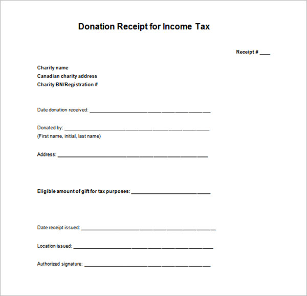 16 Tax Receipt Templates Free Word PDF Excel Example Formats