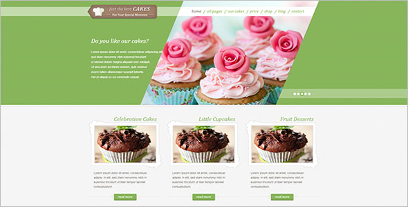 Cake Bakery HTML template