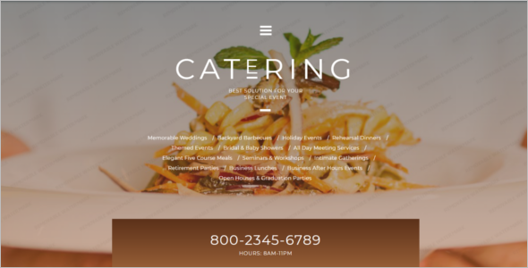 Catering Food Website Template