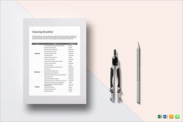 Cleaning Checklist Template Excel