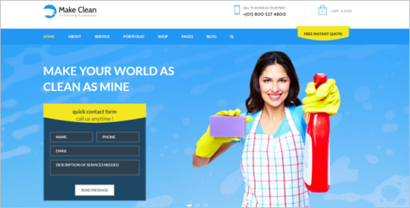 Cleaning Company Website Template