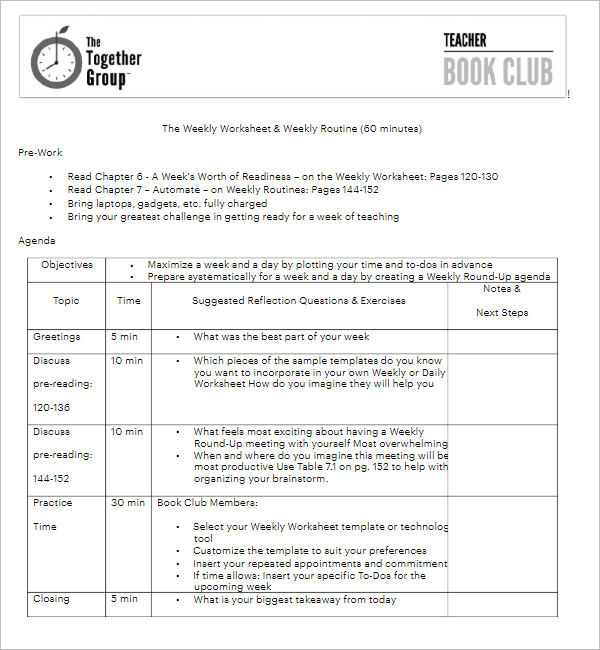 Club Meeting Minutes Template