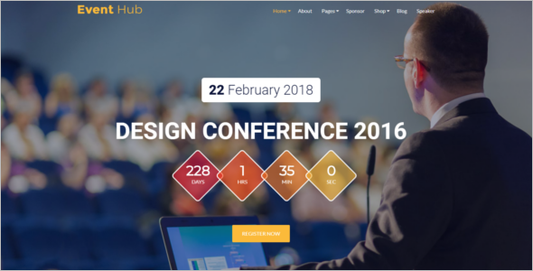 College Event Management Website Theme