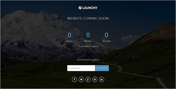 Coming Soon Static HTML Template