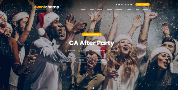 Creative Event Management Website Template