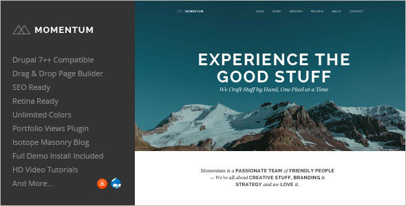 Creative One Page Drupal Theme