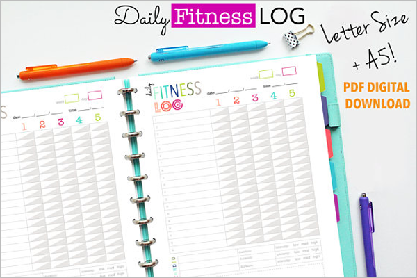 Daily Fitness Log Template