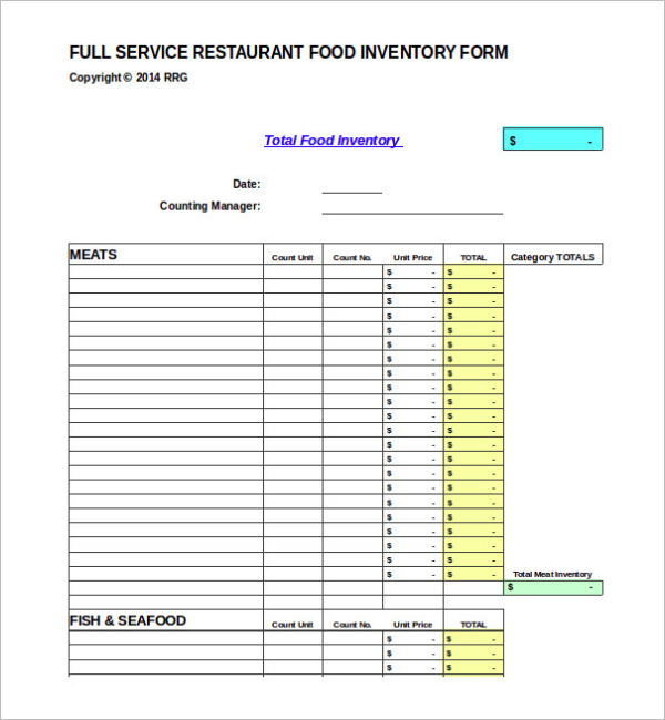 Download Products Inventory Template