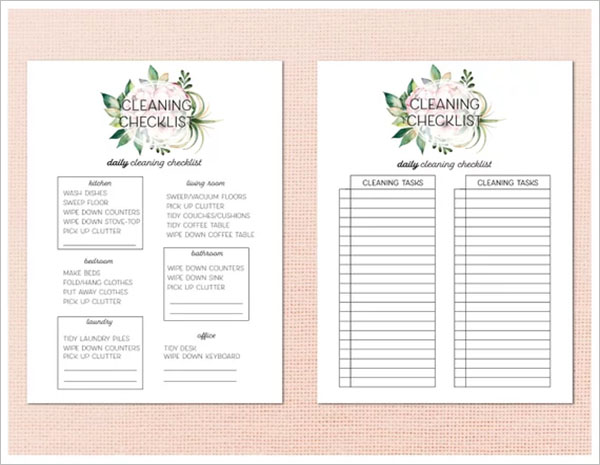 Editable Daily Checklist Template