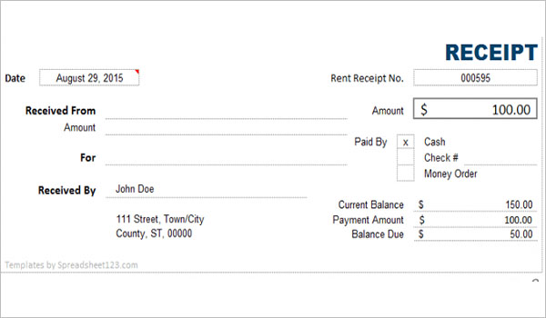 32 money receipt templates free doc pdf excel psd formats