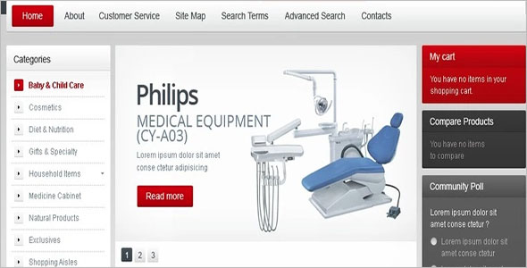 Equipment for Hospital Magento Theme