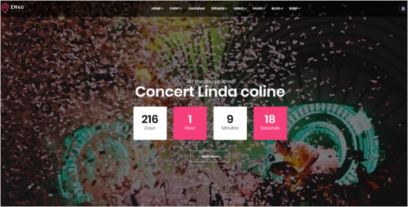 Event Website Template Bootstrap
