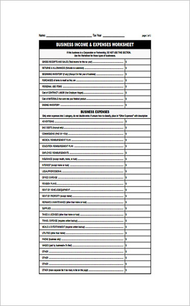 Expenditure Template Excel