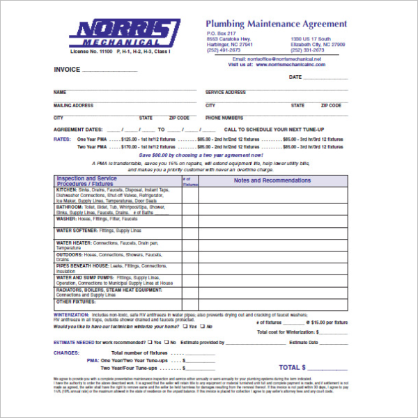 Plumbing Receipt Template Classles Democracy