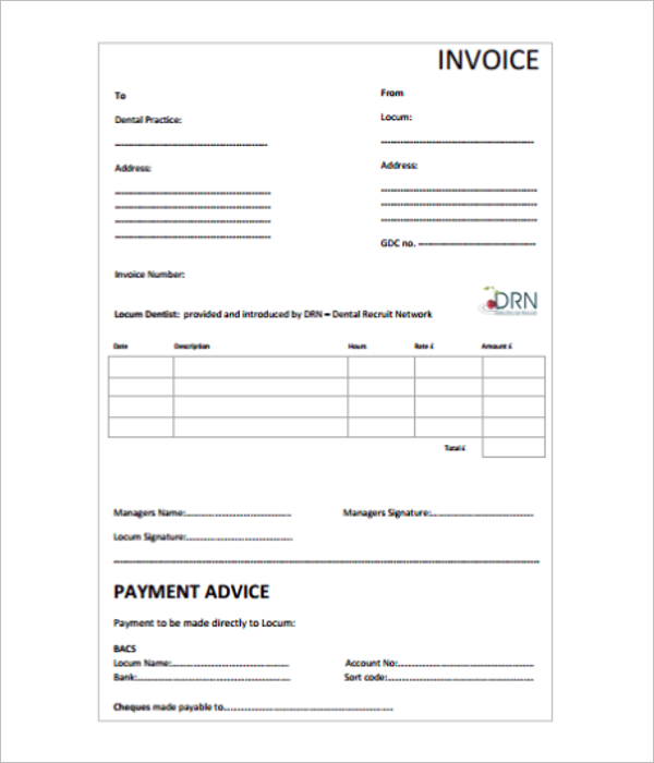 18 dental receipt templates free pdf excel formats