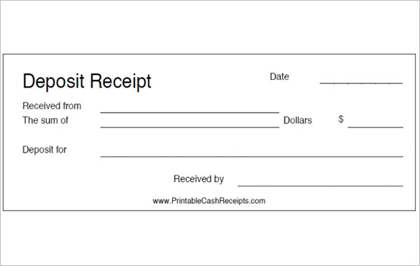 24 Deposit Receipt Templates Free Pdf Word Excel Doc Formats