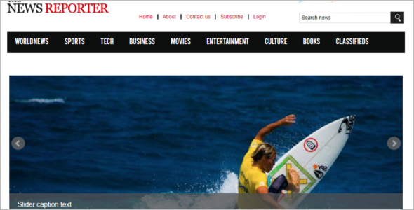 Free News Website Template